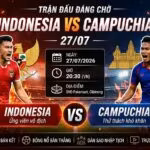 Tiền đạo Ragnar Oratmangoen ăn mừng sau khi ghi bàn mở tỷ số cho Indonesia trong trận đấu với Campuchia ở AFF Cup 2026 tại sân vận động Pakansari.